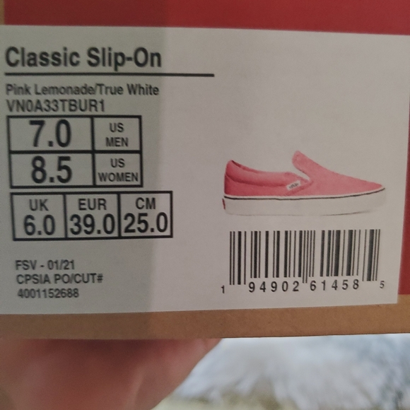Vans Pink Lemonade Classic slip on (CL) - Picture 2 of 13